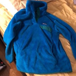 Bright blue Patagonia pullover